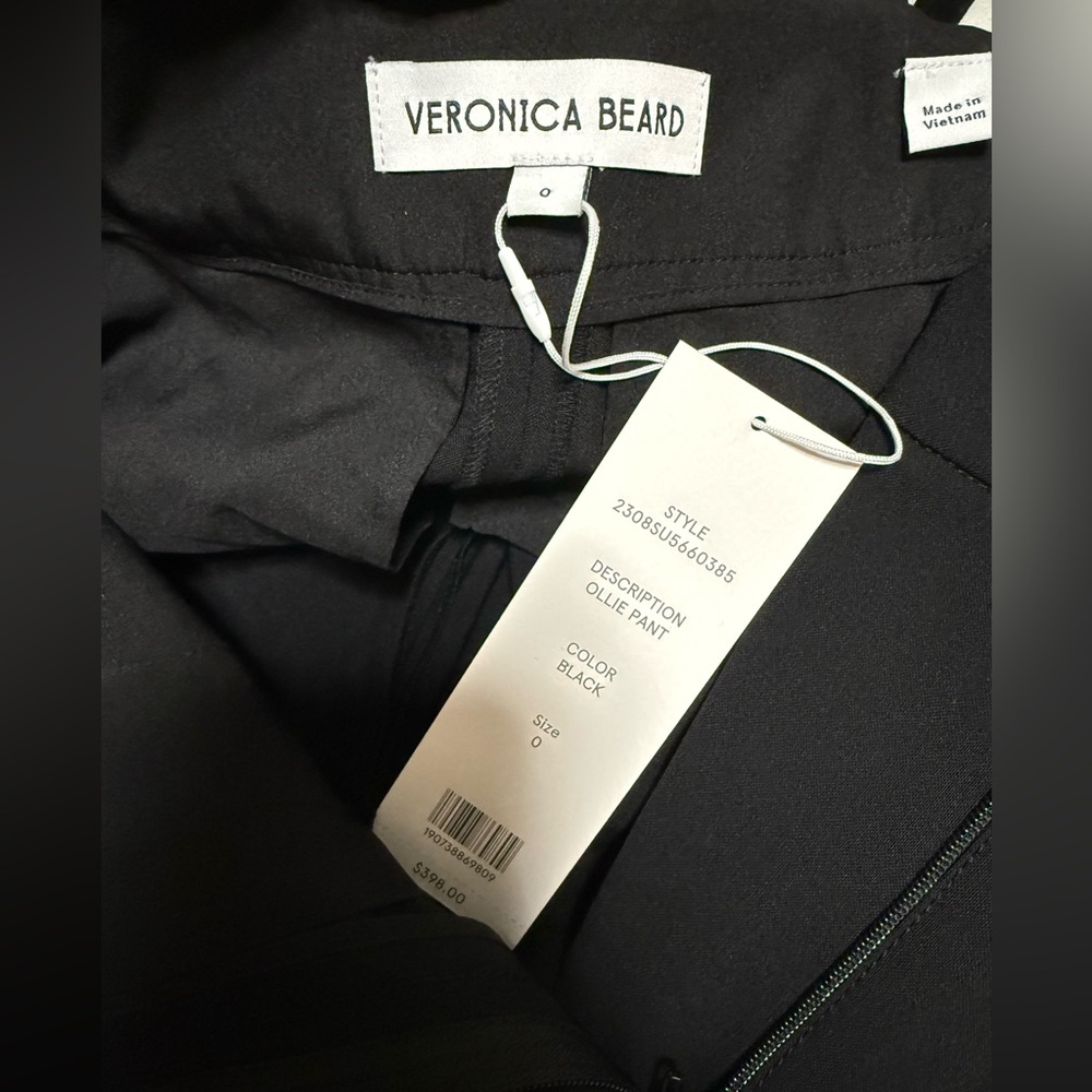 NWT Sz 0 Veronica Beard Black Women's Ollie Trousers - Picture 5 of 5